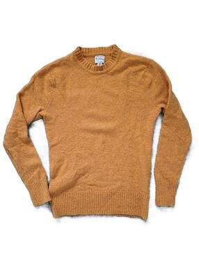 J.Crew Men's XS Rugged Merino Wool Sweater Orange Crewneck